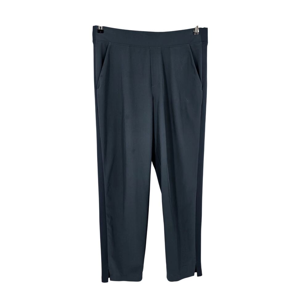 Athleta Blue Brooklyn Mid Rise Pull On Wrinkle Resistant Ankle Pants Size 10